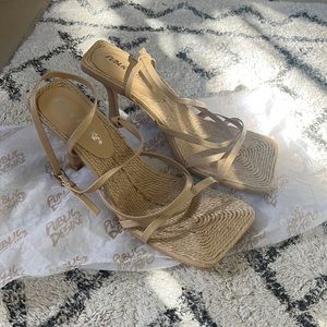 ASOS Ankle Wrap Nude Stilettos